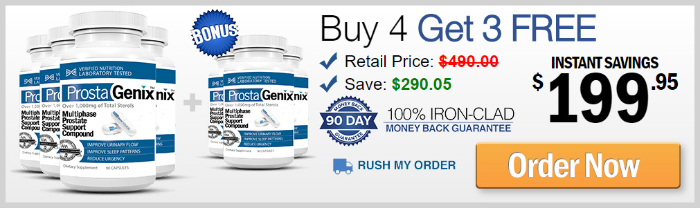 Buy 4 ProstaGenix Prostate Pills Get 3 FREE